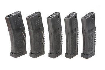 Zestaw 5 magazynk&oacute;w hi-cap PMG 300 kulek do do моделей typu M4/M16 - czarny [AMOEBA] (для страйкболу) AMB-05-014745 фото