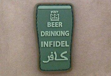 Naszywka 3D - Beer drinking infidel - Olive [GFC Tactical] (для страйкбола) GFT-30-004701 фото