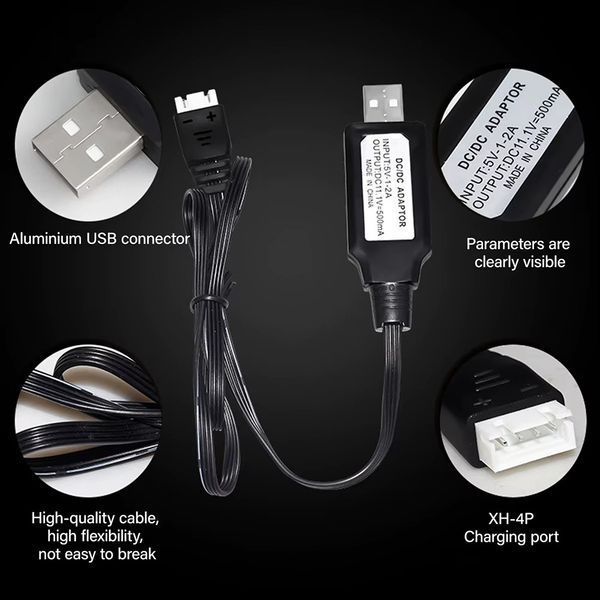 Зарядний пристрій USB через балансир для АКБ LiPo та Li-ion 11,1V (3S) [AirsoftParts] (для страйкболу) USB-LiPo-11-1 фото