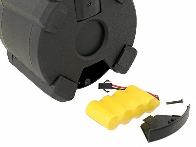 Elektryczny magazynek bębnowy na 1200 kulek do G36 - Black [BattleAxe] (для страйкболу) FBP1836 фото