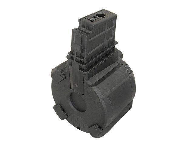 Elektryczny magazynek bębnowy na 1200 kulek do G36 - Black [BattleAxe] (для страйкболу) FBP1836 фото