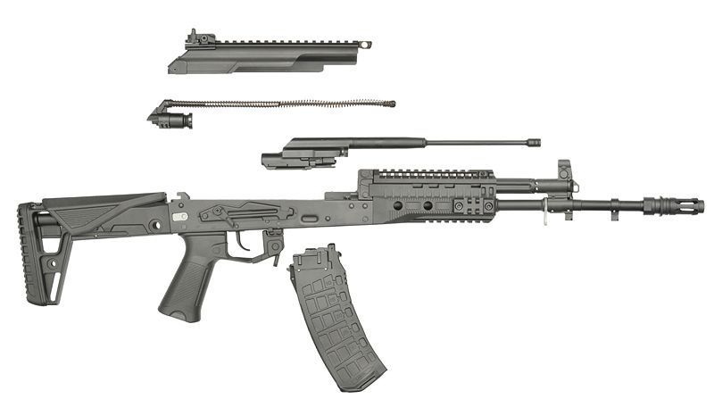Страйкбольний автомат АК-12 WE09 Full Metal GBBR [WELL PRO] (для страйкболу) WE09-2-GM фото
