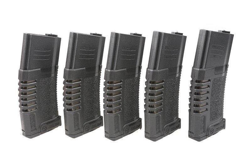 Zestaw 5 magazynk&oacute;w hi-cap PMG 300 kulek do do аналогов typu M4/M16 - czarny [AMOEBA] (для страйкбола) AMB-05-014745 фото