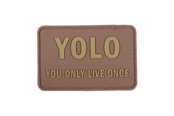 Нашивка 3D - YOLO - tan [GFC Tactical] GFT-30-009543 фото