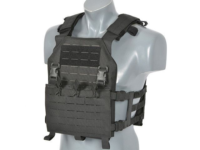 Buckle Up Assault Plate Carrier Laser-Cut з підсумком на магазини - Black [8FIELDS] M51611072-BK фото