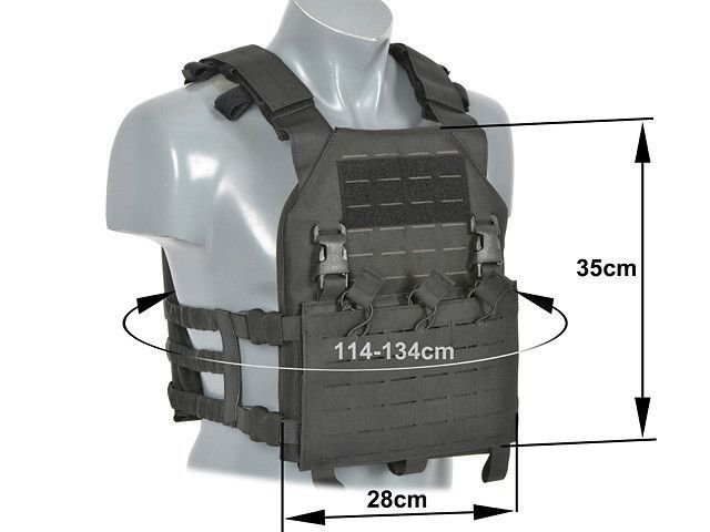 Buckle Up Assault Plate Carrier Laser-Cut з підсумком на магазини - Black [8FIELDS] M51611072-BK фото