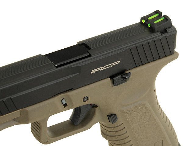 Пістолет ACP601 CO2 BLOW BACK PISTOL &ndash; DARK EARTH [APS] (для страйкболу) ACP601D-FL фото