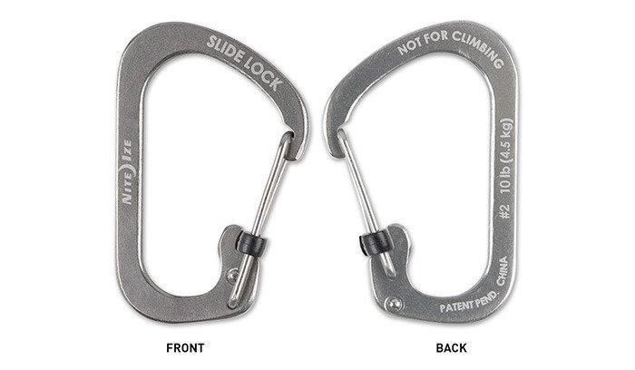 Nite Ize - SlideLock Carabiner Set #2, #3, #4 - Stainless - CSLC-01-R6 (для страйкбола) 15641 фото
