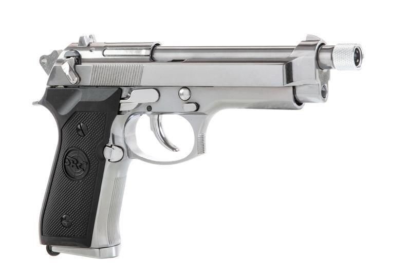Страйкбольный пістолет SR92 з глушником - silver [SRC] (для страйкболу) SRC-02-021692 фото