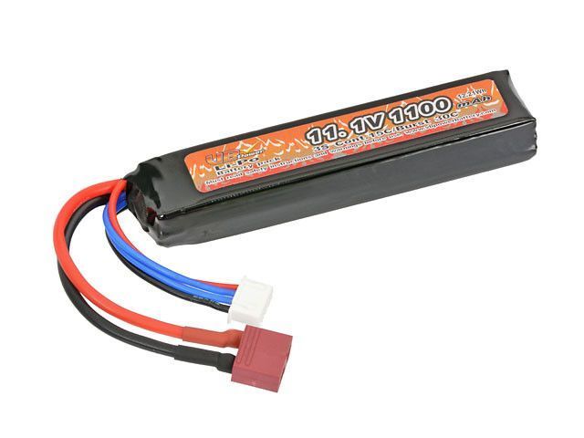 Аккумулятор Li-Po 1100mAh 11,1V 15/30C T-connect [Victory Battery] (для страйкбола) VL151111TC фото