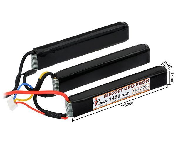 Акумулятор Li-Po 1450mAh 11,1V 20C - Tripple [IPower] (для страйкболу) ALP1450R4-3S-T фото