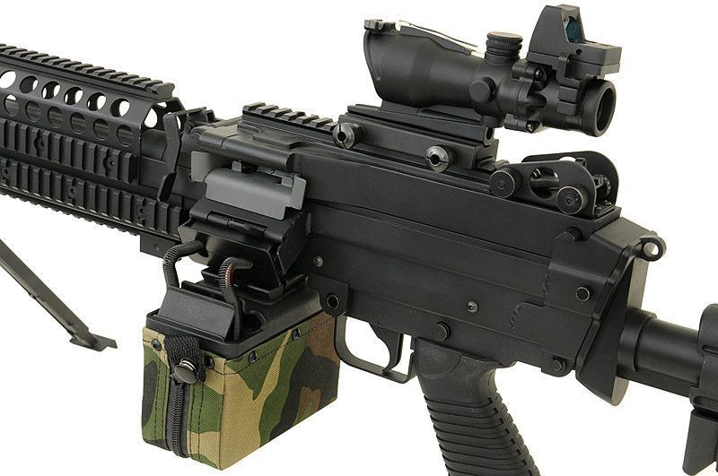 Електро-бункерний магазин M249 на 1500 кульок - MULTICAM [BattleAxe] (для страйкболу) FBP2390 фото