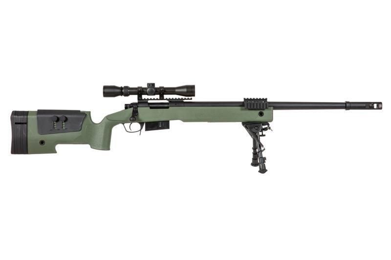 Страйкбольный аналог karabinu wyborowego SA-S03 CORE&trade; z lunetą i dw&oacute;jnogiem - oliwkowa [Specna Arms] (для страйкболу) SPE-03-026061 фото