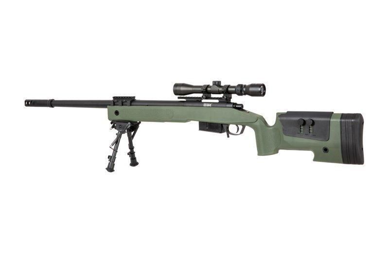 Страйкбольный аналог karabinu wyborowego SA-S03 CORE&trade; z lunetą i dw&oacute;jnogiem - oliwkowa [Specna Arms] (для страйкболу) SPE-03-026061 фото