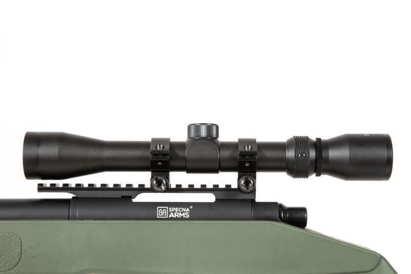 Страйкбольный аналог karabinu wyborowego SA-S03 CORE&trade; z lunetą i dw&oacute;jnogiem - oliwkowa [Specna Arms] (для страйкболу) SPE-03-026061 фото