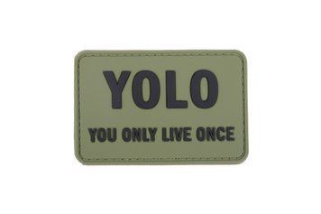 Нашивка 3D - YOLO - olive [GFC Tactical] (для страйкболу) GFT-30-009544 фото