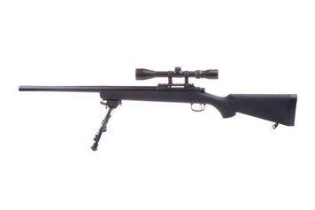 Винтовка снайперская VSR-10 (с оптикой и сошками) версия Upgraded - Black [Snow Wolf] (для страйкбола) SWL-03-029483 фото
