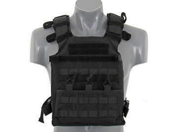 Штурмовий Plate Carrier з аналогом балістичних пластин - Black [8FIELDS] (для страйкболу) M51611027-1-BK фото