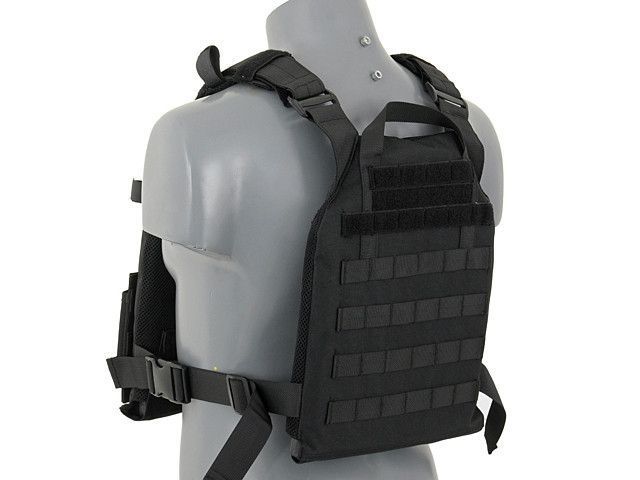 Штурмовий Plate Carrier з аналогом балістичних пластин - Black [8FIELDS] (для страйкболу) M51611027-1-BK фото