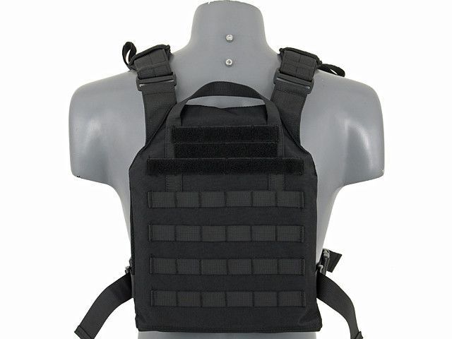 Штурмовий Plate Carrier з аналогом балістичних пластин - Black [8FIELDS] (для страйкболу) M51611027-1-BK фото
