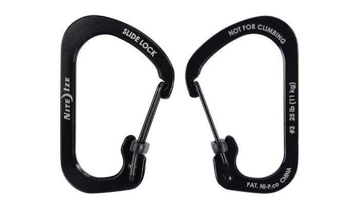 Nite Ize - SlideLock Carabiner Set #2, #3, #4 - Black - CSLC-01-R6 (для страйкбола) 14735 фото