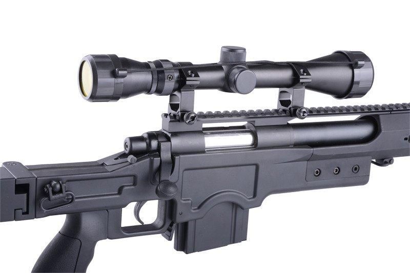 Гвинтівка снайперська MB4412D &mdash; з оптикою та сошками &mdash; Black [WELL] (для страйкболу) WEL-03-009598 фото