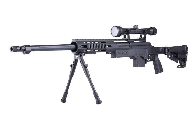 Гвинтівка снайперська MB4412D &mdash; з оптикою та сошками &mdash; Black [WELL] (для страйкболу) WEL-03-009598 фото