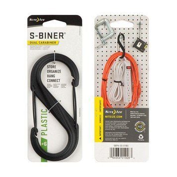 Nite Ize - S-Biner&reg; Plastic Dual Carabiner #6 - Black - SBP6-03-01BG 19163 фото
