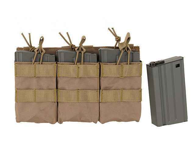 Открытый тройной подсумок для магазинов 7.62 - Coyote [8FIELDS] (для страйкбола) M51613110-TAN фото