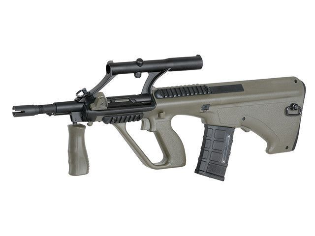 Polimerowy magazynek 300 kulek AUG - Black [BattleAxe] (для страйкболу) FBP2310 фото