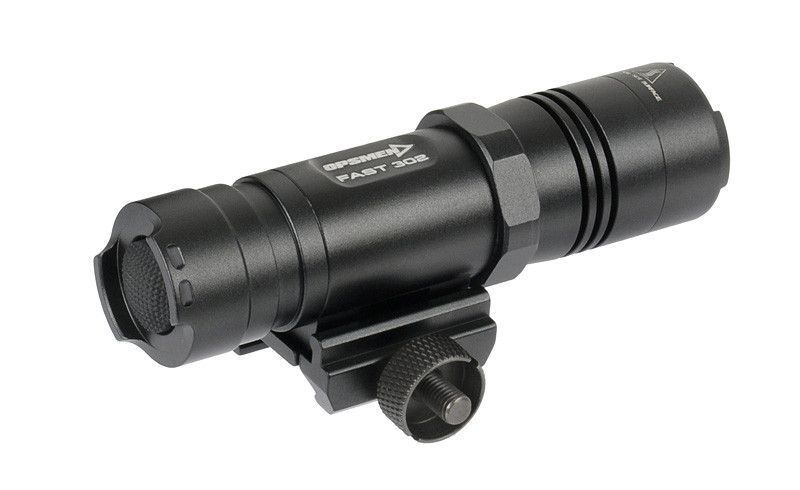 Latarka taktyczna FAST 302R na szynę Picatinny - Black [OPSMEN] (для страйкболу) FAST302R-BK фото
