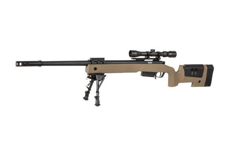 Снайперская винтовка SA-S03 CORE&trade; с оптикой и сошками - tan [Specna Arms] (для страйкбола) SPE-03-026063 фото