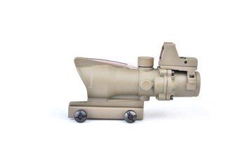 Страйкбольный аналог lunety ACOG 4X32C (z podświetleniem światłowodowym i celownikiem RMR) - tan [AIM-O] (для страйкболу) AMO-10-013658 фото