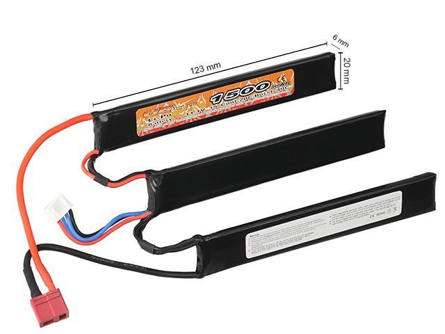 Акумулятор Li-Po 1500mAh 11,1 V 20/40C - T-connector [Victory Battery] (для страйкбола) VL2015112TC фото