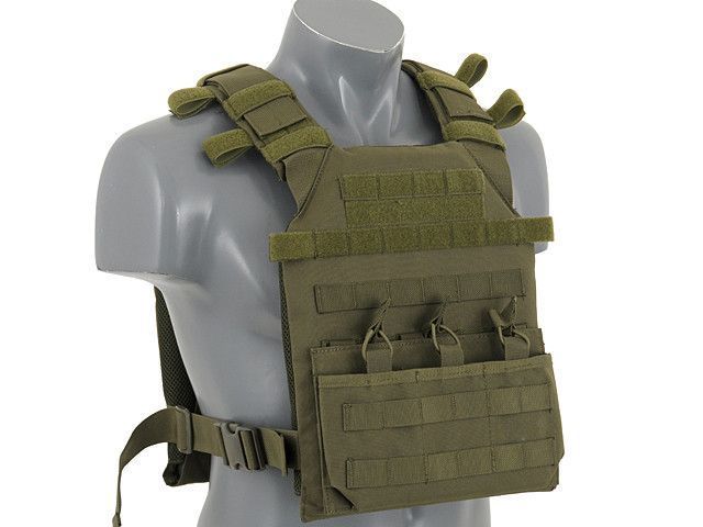 Штурмовий Plate Carrier з аналогом балістичних пластин - Olive [8FIELDS] (для страйкболу) M51611027-1-OD фото