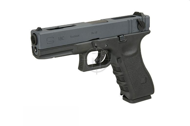 Пістолет Glock 18c - Gen3 GBB - BLACK [WE] (для страйкболу) SS10003 фото