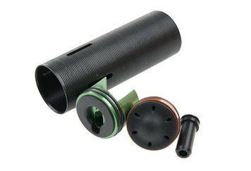 Wzmocniony zestaw cylindra z aluminiową, amortyzowaną głowicą tłoka do P90 [LONEX] (для страйкболу) LON-08-013773 фото