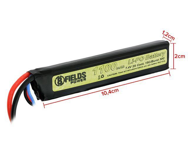 Аккумулятор Li-Po 1100mAh 7,4V 15/30C [Victory Battery] (для страйкбола) VL151174 фото