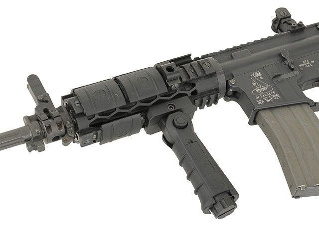 Складна ручка на шину RIS z miejscem на włącznik chwilowy - black [ACM] (для страйкболу) M51616150-BK фото