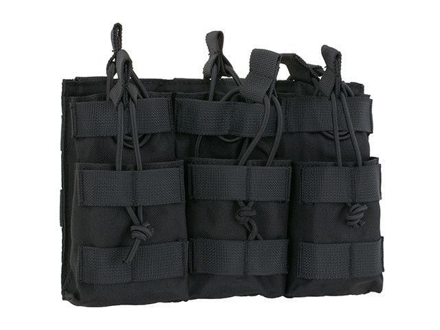 Тройной подсумок на 6 магазинов M4/M16/AR-15 - Black [8FIELDS] (для страйкбола) M51613094-BK фото