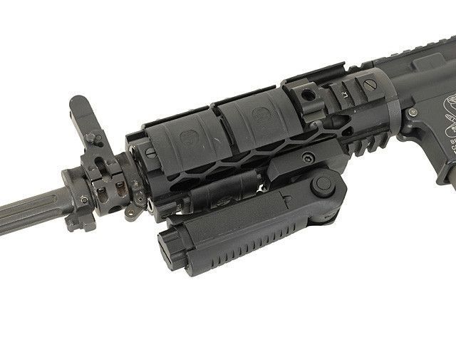 Складна ручка на шину RIS z miejscem на włącznik chwilowy - black [ACM] (для страйкболу) M51616150-BK фото