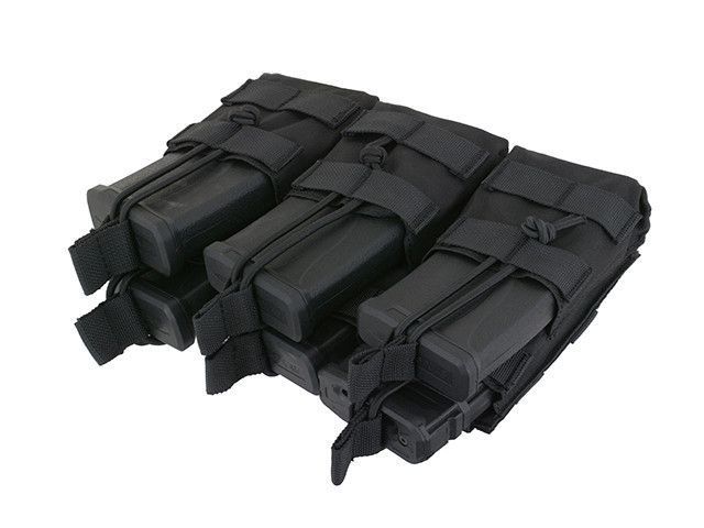 Тройной подсумок на 6 магазинов M4/M16/AR-15 - Black [8FIELDS] (для страйкбола) M51613094-BK фото