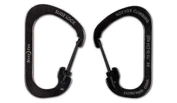 Nite Ize - SlideLock Carabiner #4 - Black - CSL4-01-R6 (для страйкбола) 12889 фото