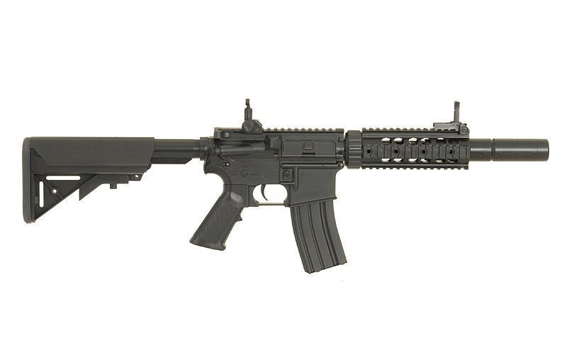 Карабін M4 CQB with silencer ABS CM.513 (без АКБ та ЗП) &ndash; Black [CYMA] CM.513-BK фото
