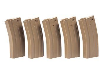 Набор 5 магазинов low-cap 70 шаров do M4/M16 - tan [Specna Arms]&nbsp;(для страйкболу) SPE-05-005262 фото