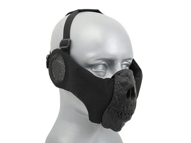 Maska SKULL FACE z ochroną uszu - Black [CS] (для страйкболу) FBP2378BK фото