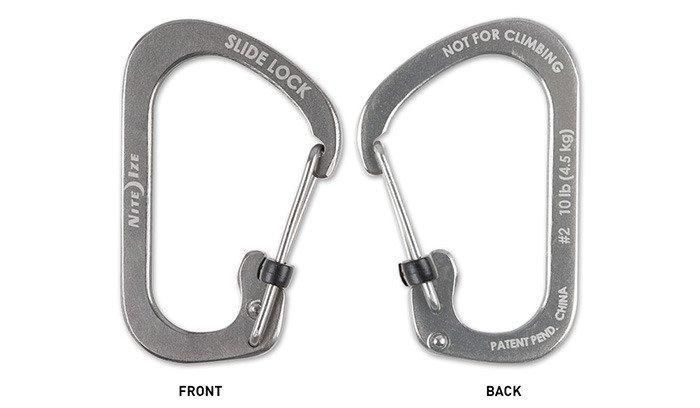 Nite Ize - SlideLock Carabiner #2 - Stainless - CSL2-11-R6 (для страйкболу) 12888 фото