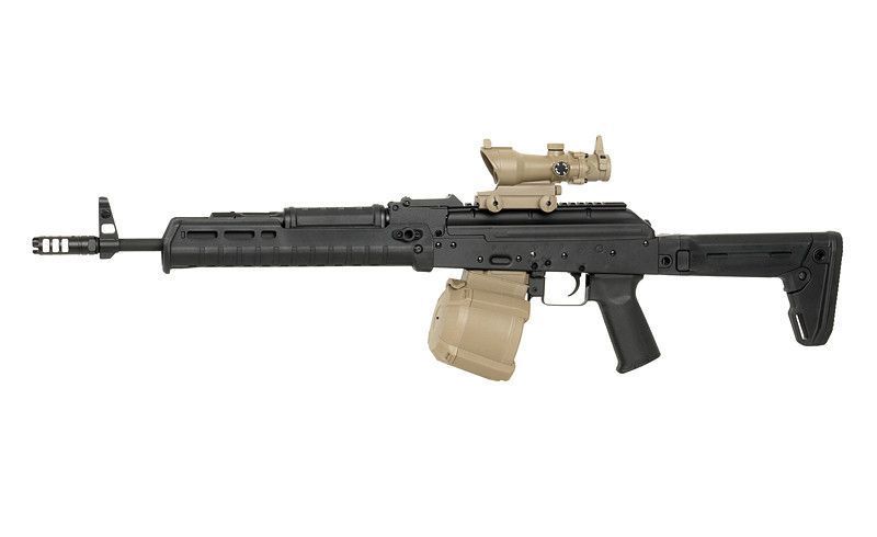 Електробункерний магазин на 1200 кульок для AK - Black [BattleAxe] (для страйкболу) FBP2281BK фото