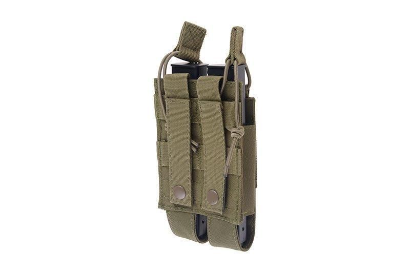 Podw&oacute;jna ładownica na magazynek do pistoletu maszynowego - oliwkowa [GFC Tactical] (для страйкболу) GFT-19-020784 фото