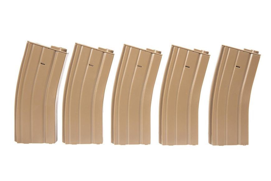 Набор 5 магазинов low-cap 70 шаров do M4/M16 - tan [Specna Arms]&nbsp;(для страйкболу) SPE-05-005262 фото